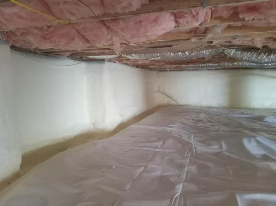 Crawl space encapsulation with closed-cell spray foam for Roof Maintenance in Scaggsville