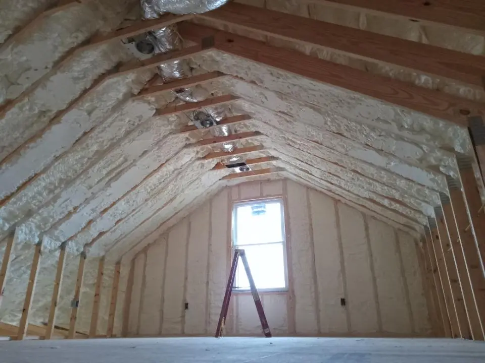Spray foam roofing application for Crawl Space Insulation project in Scaggsville